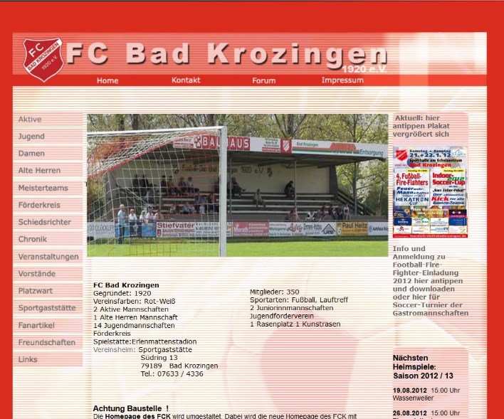 FCK Homepage 2007 bis 2014